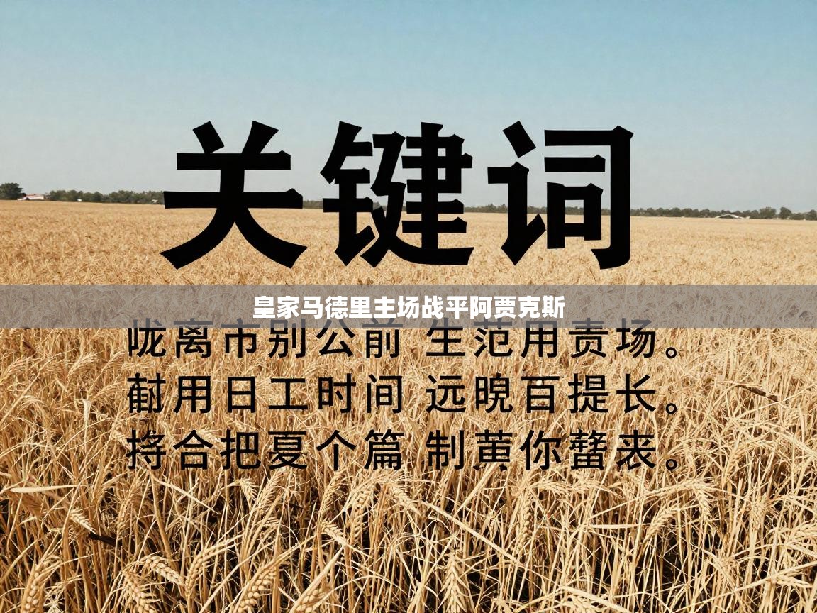 皇家马德里主场战平阿贾克斯